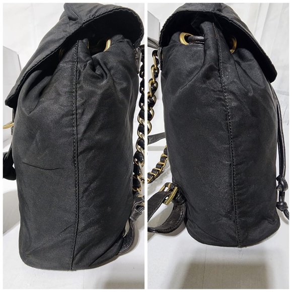 Authentic Prada Vintage Vela Drawstring Backpack Black - Picture 7 of 11